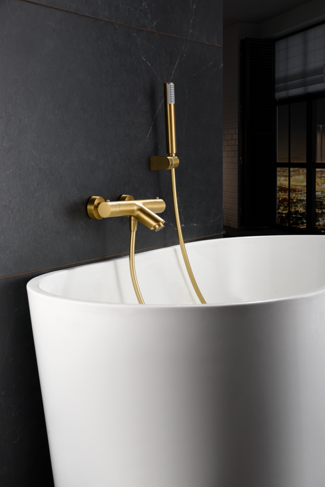 IMEX BTG053-4OC GÉNOVA Grifo Termostático Para Bañera Oro Cepillado