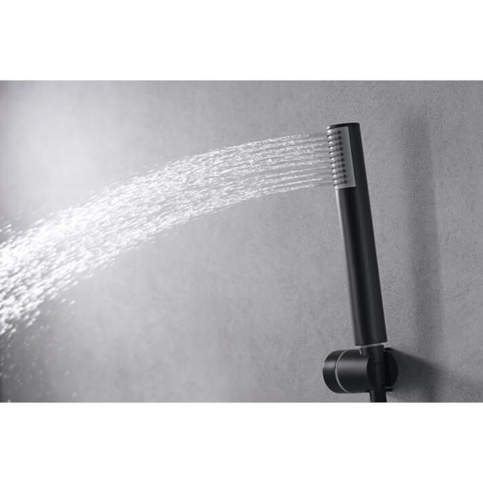 IMEX GPTS045/NG THALOS STICK Conjunto de Ducha Empotrado Monomando Negro Mate