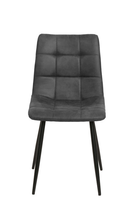 FURNITURE STYLE FS7094PIZAMCF IVY Pack 4 Sillas de Comedor Microfibra Color Gris