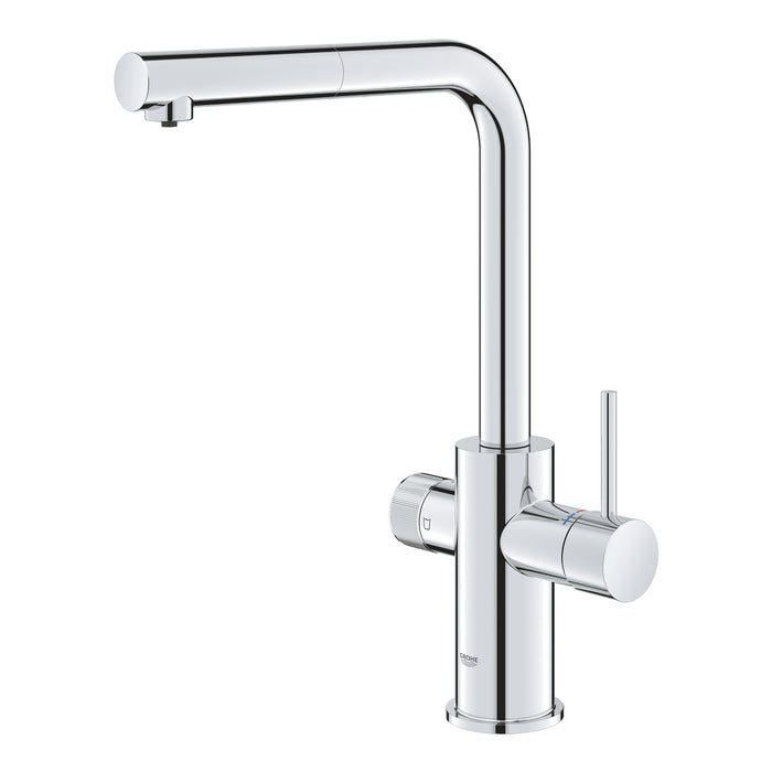 GROHE 30 590 000  BLUE Pure Minta Monomando de fregadero para sistemas de agua filtrada con caño extraíble cromo