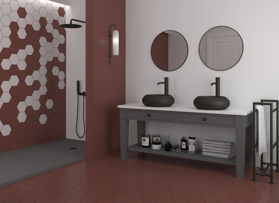 DUNE EXA WHITE 15x17 Porcelánico Hexagonal