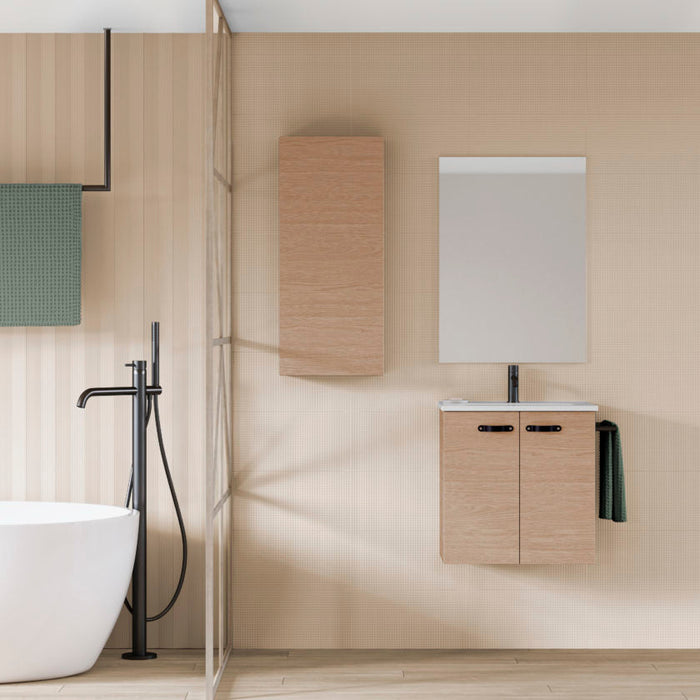AMIZUVA 127014 ANEKO Conjunto Mueble Mini Nogal Arenado