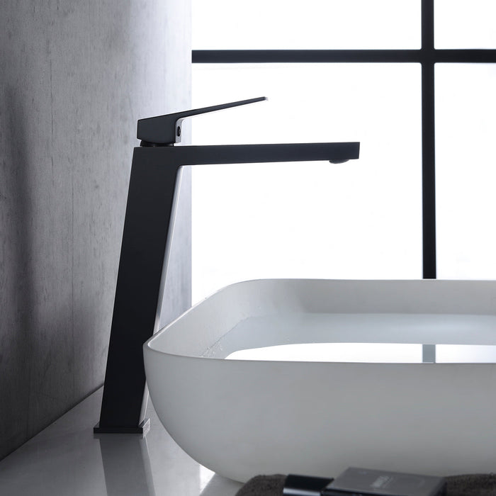 IMEX BDAR025-3NG ART Grifo de Lavabo Alto Negro Mate