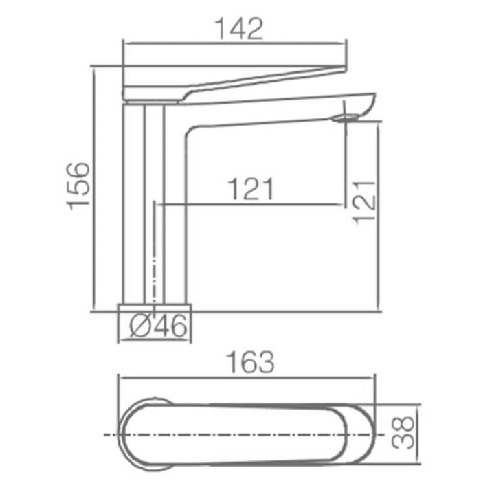 IMEX BDR031-1BL DINAMARCA Grifo de Lavabo Blanco Mate