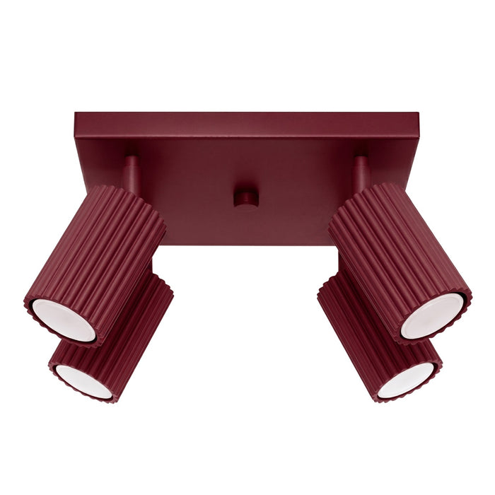 SOLLUX SL.2304 Plafón Karbon 4 Borgoña