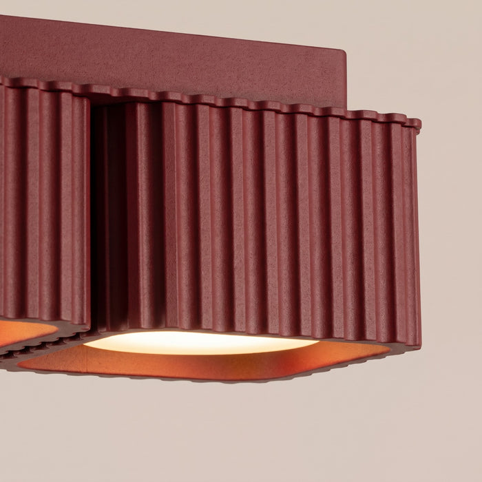 SOLLUX SL.3075 Lámpara De Techo Riff 2 Burdeos Gx53