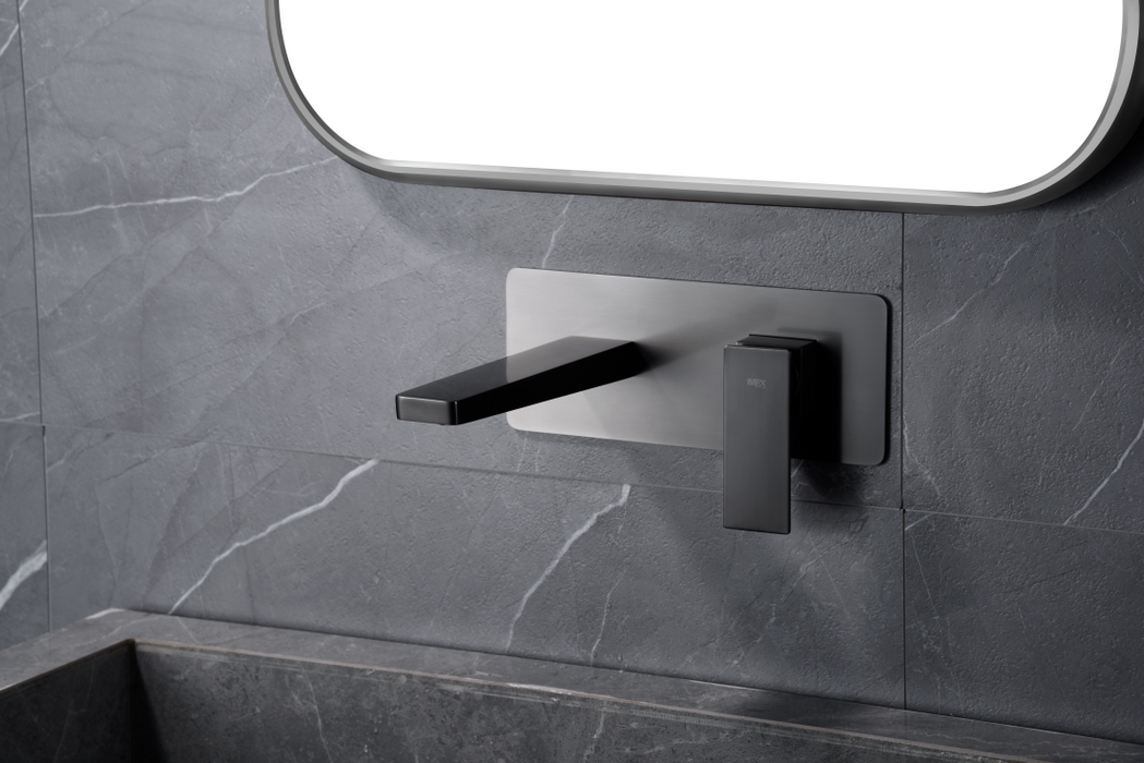 IMEX GLP048/BGM PISA Monomando Empotrado Lavabo Black Gun Metal
