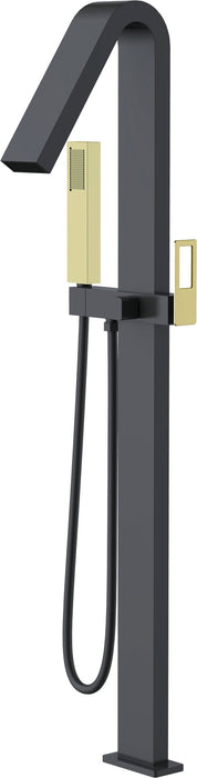 IMEX BBEC32/NGOLD SUECIA Grifo de Bañera Exenta Negro Oro Brillo