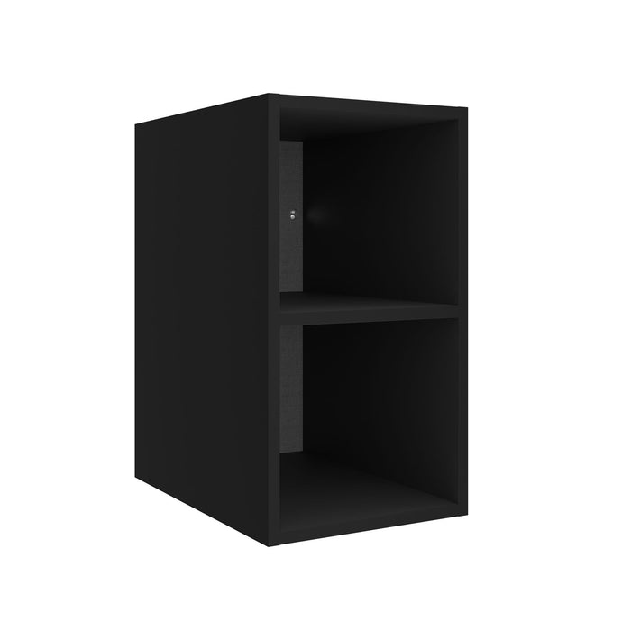 SALGAR BEQUIA Mueble de Baño con Lavabo 2 Cajones 2 Huecos Roble África Negro Izquierda