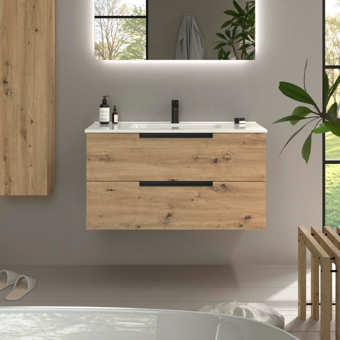 SALGAR LENI Mueble+Lavabo IBON Color Roble