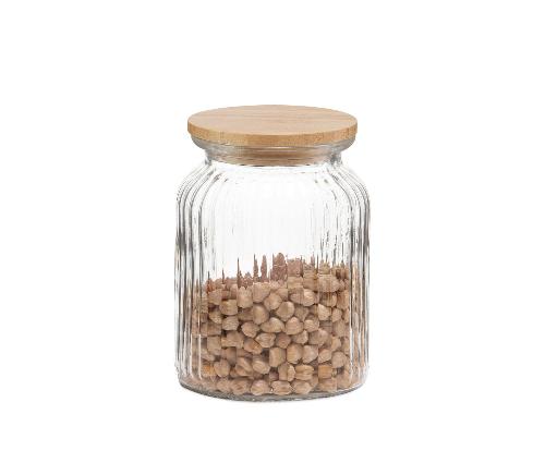 ANDREA HOUSE MS72137 Bote Cocina Vidrio Bambú 1000Ml