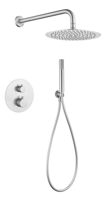 IMEX GTM039/NQ MONZA Grifo Termostático Ducha Empotrado Color Níquel Cepillado