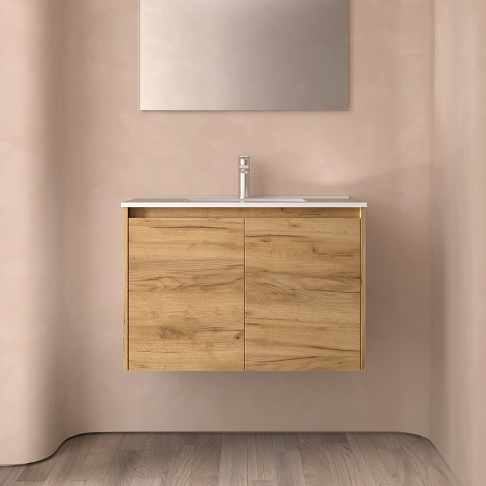 SALGAR NOJA Mueble de Baño con Lavabo 2 Puertas Color Roble África