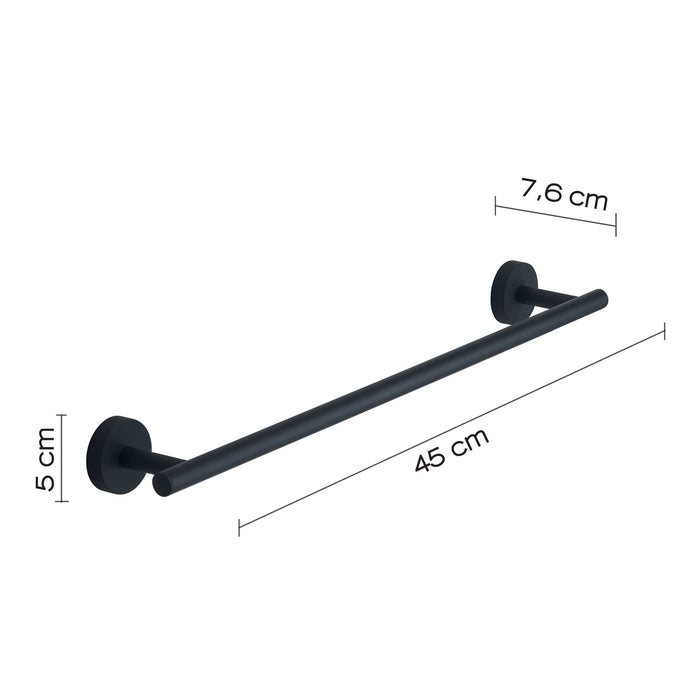 GEDY 23214514200 EROS Toallero 45 cm Negro Mate