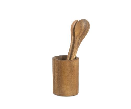 ANDREA HOUSE CC25095 Bote Utensilios Acacia Ø11X15Cm