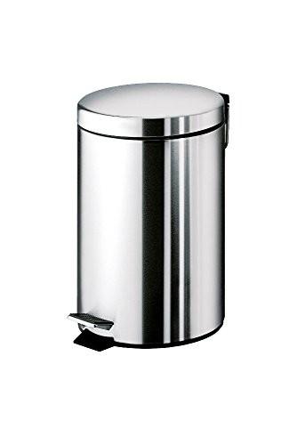 GEDY 27091300000 ARGENTA Papelera redonda 5 litros con pedal Cromo Brillo