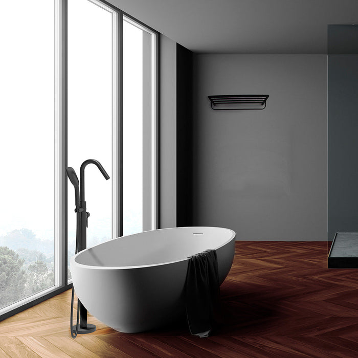 RAMONSOLER 918503DNM ADAGIO Grifo Monomando de Columna para Baño-Ducha Con Equipo de Ducha Negro Mate