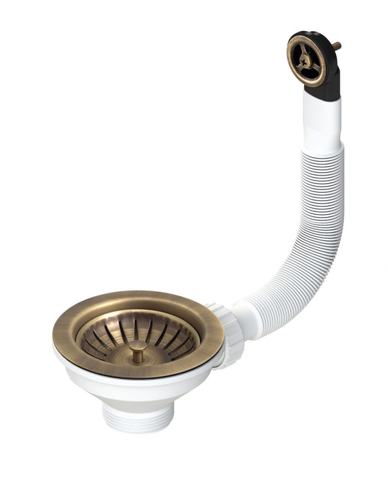 ARCOBAÑ 40FRBR  Conjunto Válvula Fregadero Bronce Con Rebosadero