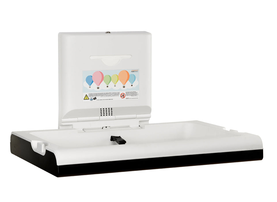 MEDICLINICS CP0016HCSB-I BABYMEDI Cambia Pañales Inox Negro Mate Horizontal con Ionizador