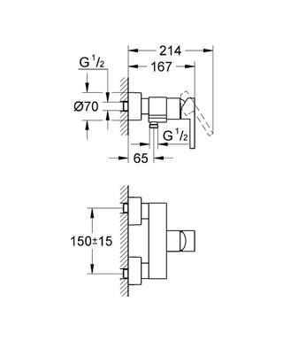 GROHE 33 865 001 LINEARE Monomando Ducha