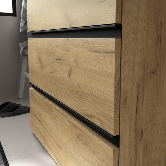 SALGAR 117554 BEQUIA PLUS METAL Mueble de Baño 1 poza Porcelana 110cm Roble