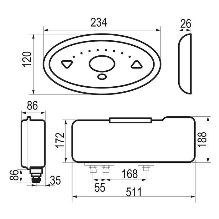 PRESTO 85540 Rada Sense ducha Cromo