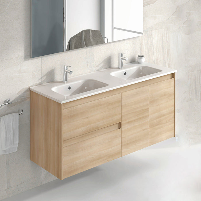 ROYO ALFA Mueble de Baño con Lavabo 120 cm Color Roble Nórdico