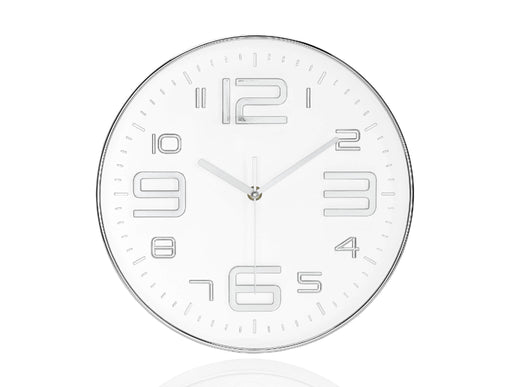 ANDREA HOUSE AX17055 Reloj Pared Cromado/B Ø30X4,5Cm 24/48 Horas Andrea House 