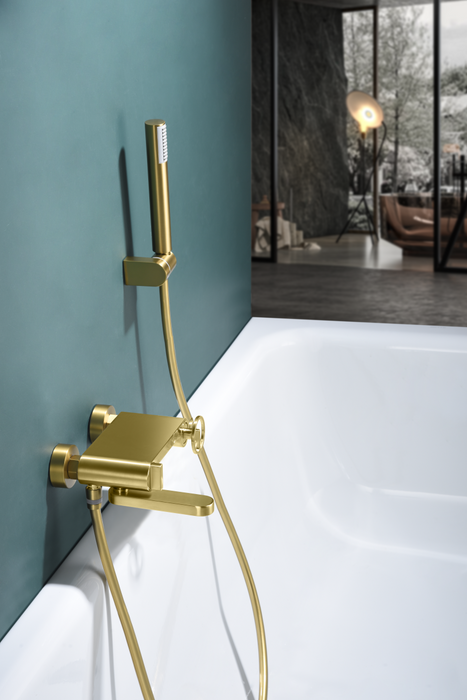 IMEX BDC033-4OC OLIMPO Kit Baño / Ducha Monomando Oro Cepillado