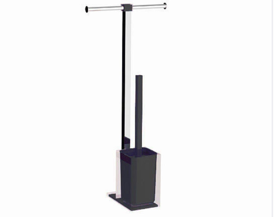 GEDY RA321400000 RAINBOW Columna Portarrollo+Escobillero Negro