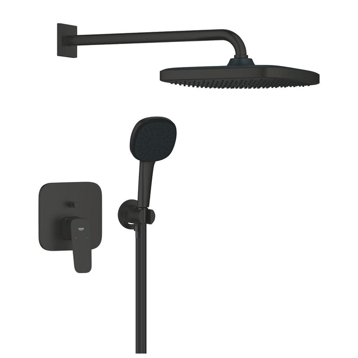 GROHE 10 533 624  TEMPESTA 250 Cubeo Conjunto Empotrado Con Ducha Mural Negro Mate