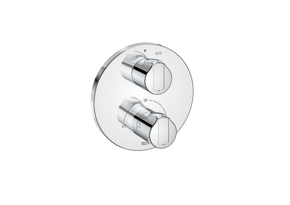 ROCA A5A2E09C00 T-1000 Round Grifo Termostático Empotrable para Baño Cromo