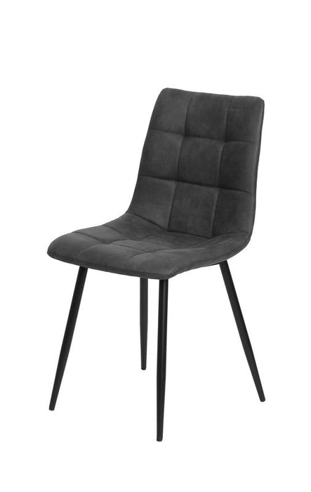FURNITURE STYLE FS7094PIZAMCF IVY Pack 4 Sillas de Comedor Microfibra Color Gris