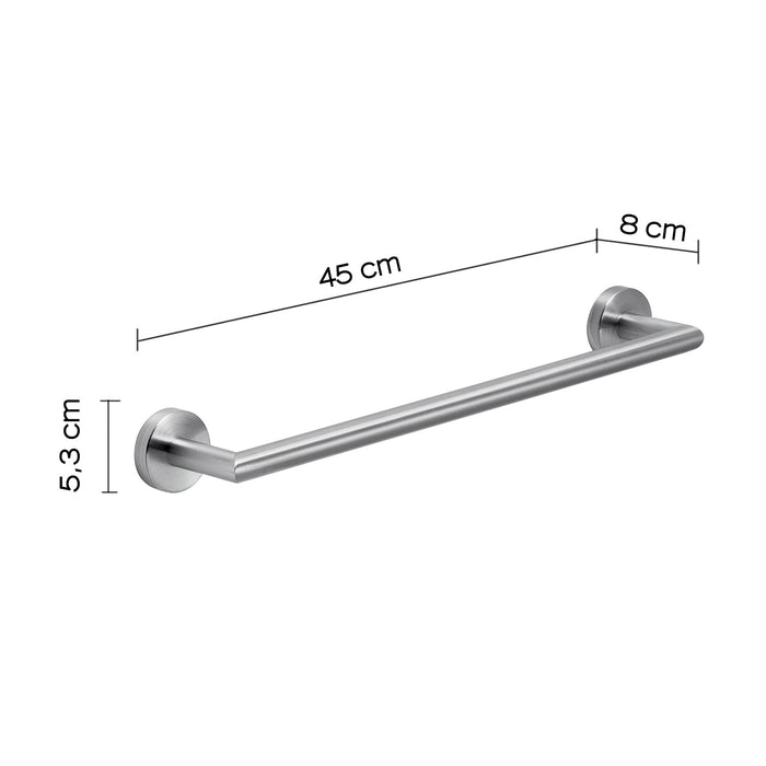 GEDY 50214538000 PROJECT Toallero 45 cm Cepillado