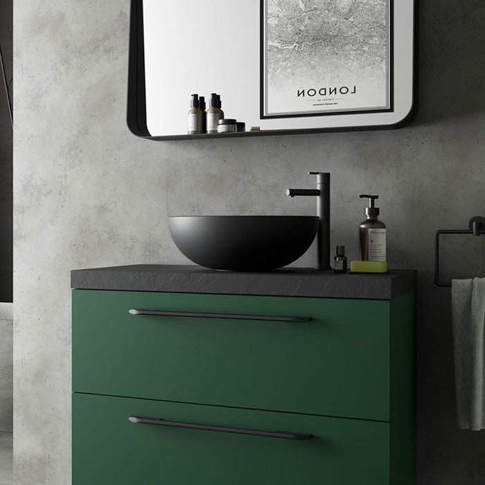 SALGAR 87734 LOKUM Lavabo Sobre Encimera Negro Mate