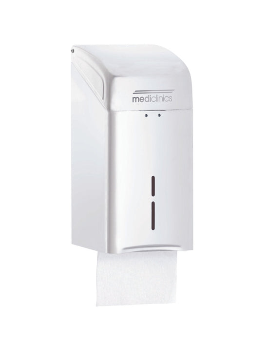 MEDICLINICS DTH100 Dispensador de Toallitas Higiénicas para Pared de Acero Acabado Blanco