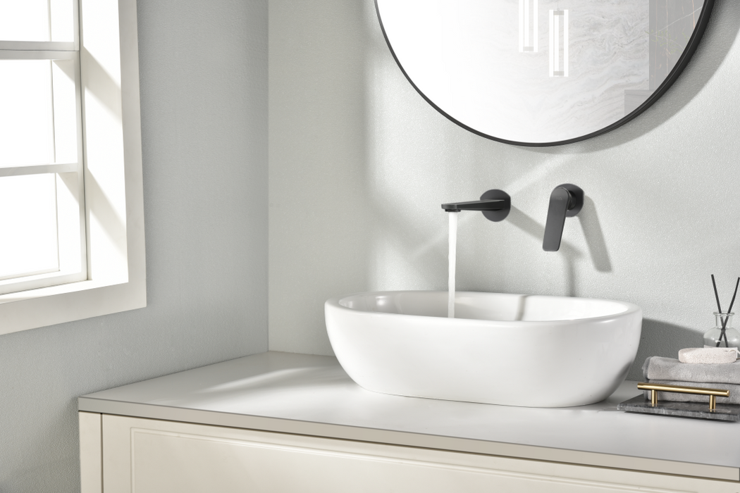 IMEX GLN047/NG NÁPOLES Monomando Empotrado Lavabo Negro Mate