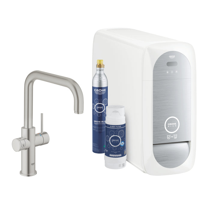 GROHE 31 456 DC1  BLUE Home Starter Kit Caño En U Color Acero