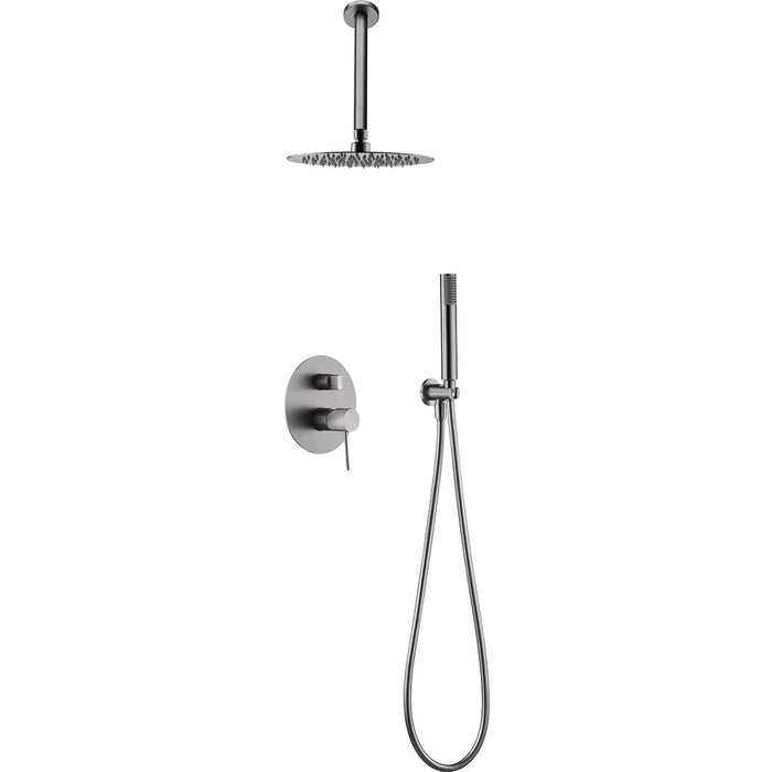 IMEX GPQ038/NQ TOP Conjunto de Ducha Empotrado Monomando Níquel Cepillado
