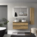 SALGAR 115956 BEQUIA METAL Mueble de Baño 2 pozas Porcelana 120cm Roble