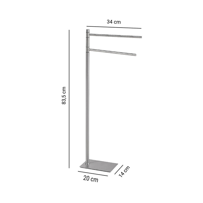 GEDY TR313800000 TRILLY Toallero y Columna De Pie Cepillado