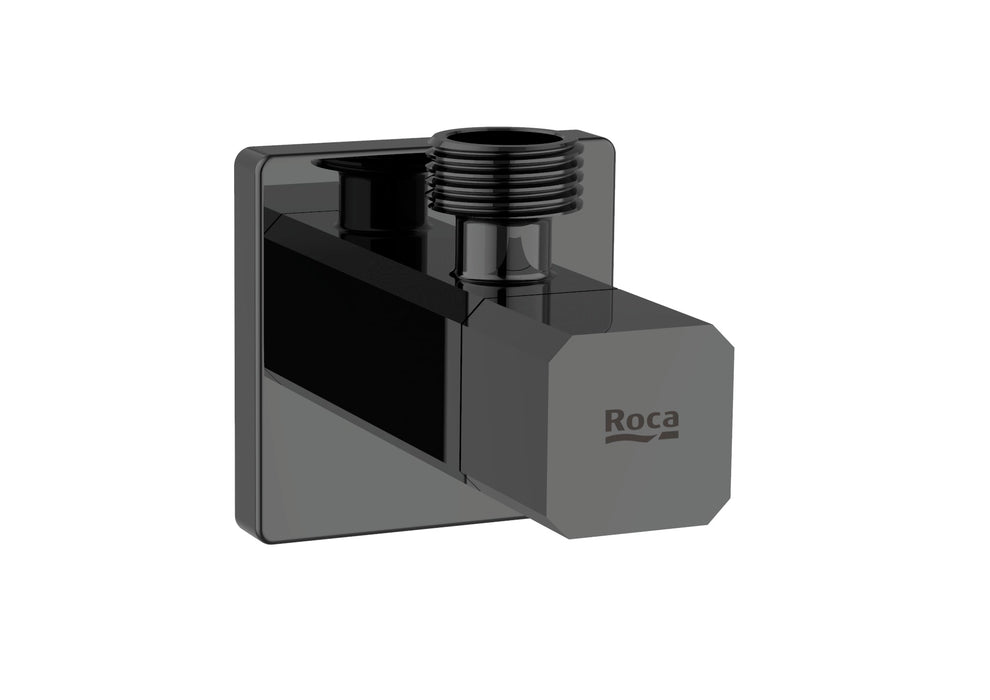 ROCA A5251707CN AQUA Square Llave de Corte 1/2" 1/2" Válvula Cerámica Negro Titanio
