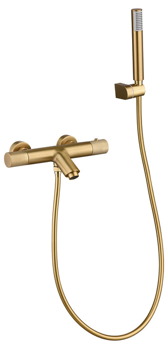 IMEX BTD038-4OC LINE Grifo de Baño/Ducha Termostático Line Oro Cepillado
