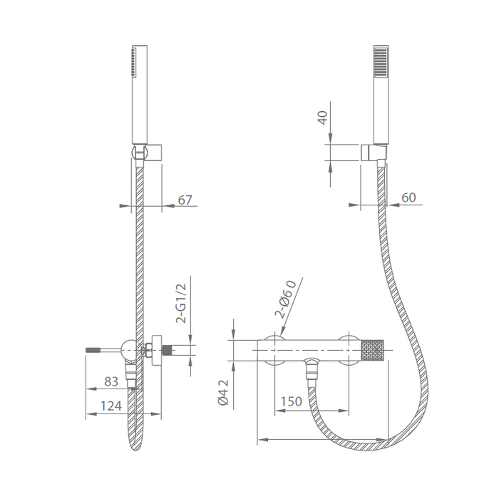 IMEX BDG053-5 GENOVA-PIAMONTE Monomando Kit Cromo