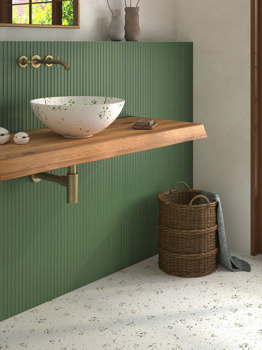 DUNE IMA VERDE 10x40 Azulejo Pasta Blanca