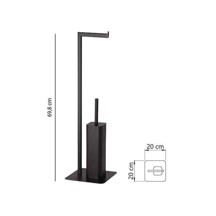GEDY 13321400000 FELIX Toallero y Columna de Pie Negro Mate