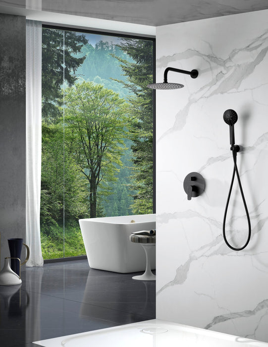 IMEX GPZ044/NG BÉLGICA Conjunto de Ducha Empotrado Monomando Negro Mate