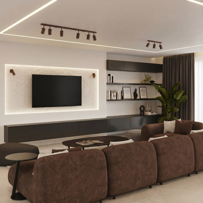 SOLLUX SL.2199 Plafón RING 4L marrón