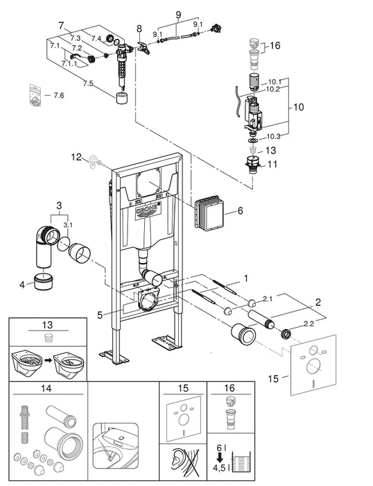 GROHE 30 463 000 EUROSMART Monomando de fregadero 1/2" cromo