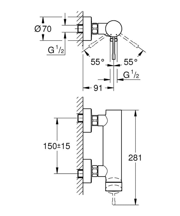 GROHE 25 252 GL1 ESSENCE Monomando Ducha Oro Brillo
